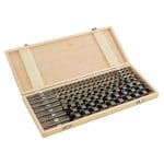 Xcel Auger Bit Set Xcel 460mm in Wooden Case 8-pce 6-25mm